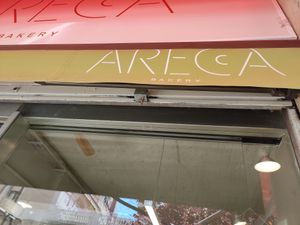 Outside at Areca Bakery in Barcelona