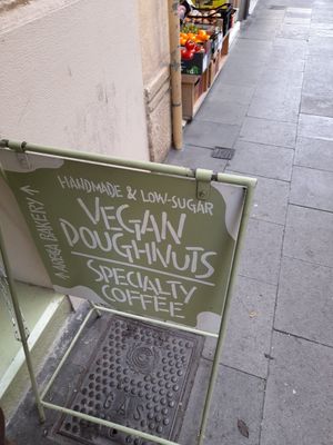 Outside at Areca Bakery in Barcelona