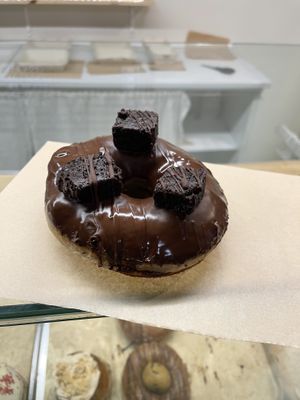 Brownie donut  at Areca Bakery in Barcelona