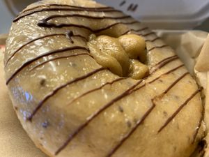 Cookie dough doughnut   at Areca Bakery in Barcelona