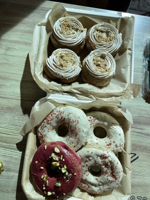 Donuts  at Areca Bakery in Barcelona