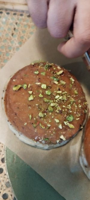 Donut pistacho at Areca Bakery in Barcelona