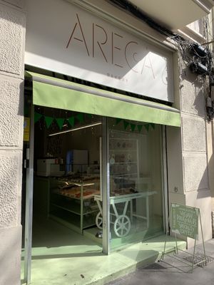 Gracia is a great neighborhood - a good break from the throngs of tourists.   at Areca Bakery in Barcelona