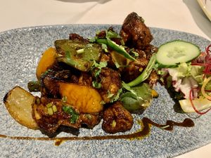Chilli garlic mushrooms  at Mount Everest  in Aberdeen