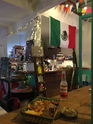 Inside the restaurant  at El Burro Tacos y Tequila in Athens