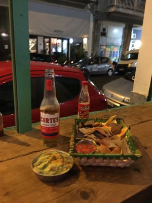 Nachos con cerveza!  at El Burro Tacos y Tequila in Athens