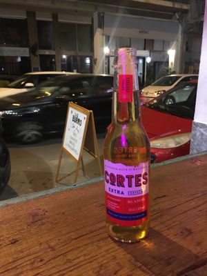 Una cerveza por favor.. at El Burro Tacos y Tequila in Athens