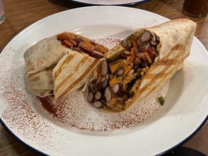 Verduras burrito, €7  at El Burro Tacos y Tequila in Athens