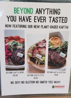 New menu item: Beyond Meat kafta at Ghassan's Fresh Mediterranean Eats - Cornwallis Dr in Greensboro