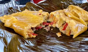 Vegan hallaca  at Q'Arepas in Tenerife