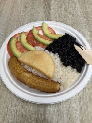 Vegan plate   at Q'Arepas in Tenerife
