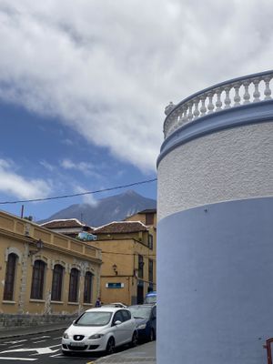 Teide views from the terrace   at Q'Arepas in Tenerife