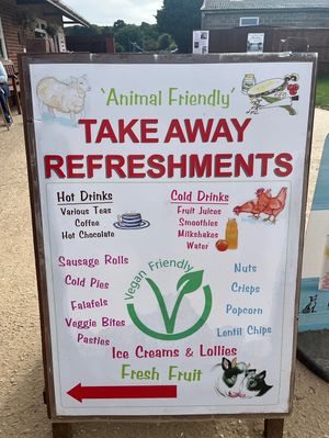 Sausage rolls are vegan. Everything is woohoo!   at Hillside Shire Horse Sanctuary Cafe in West Runton