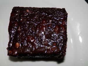 Chocolate and ginger vegan cake at Hillside Shire Horse Sanctuary Cafe in West Runton