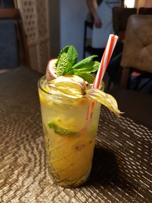 Hausgemachter Eistee Maracuja at Hummus & Co in Heidenheim