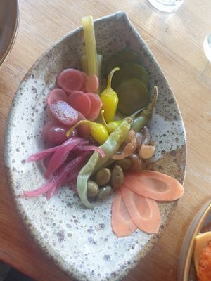 June '24 - housemade pickles at Saint John Craft Beer Bar in Launceston