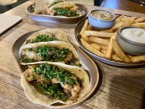 Enoki tacos  at Saint John Craft Beer Bar in Launceston