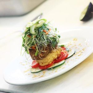 Super Charged Quinoa Burger  at Mi Vida Cafe in Miami