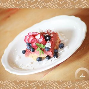 Raw Vegan Strawberry Carrot Cake ~ Gluten Free Dessert of the Day at Mi Vida Cafe in Miami