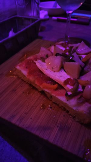 Focaccia with veggie topping (: at Fire Cafe in Osaka