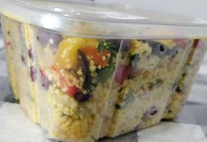 Cous cous salad at Bagels on Greene in Montreal