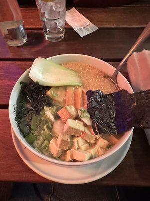 Vegan miso ramen   at Manifesto Market Anděl in Prague