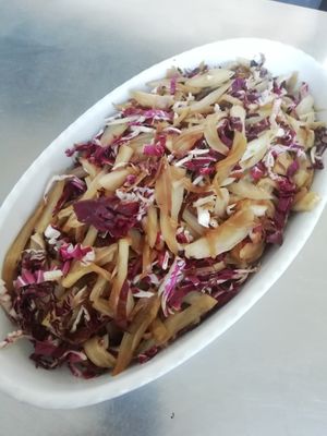 Fennel and radicchio at Osteria di Filia in Castellamonte