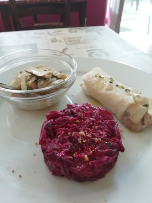 Meat tartare? NO! A beetroot one!  at Osteria di Filia in Castellamonte