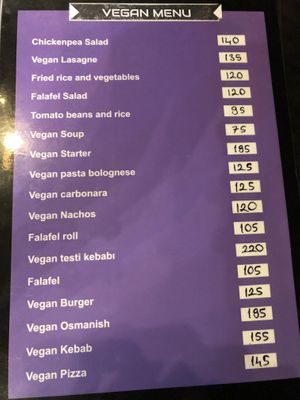 Recent menu from the visit at Cozy Alanya   at Cozy Alanya in Alanya