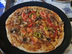 Vegan pizza at Cozy Alanya in Alanya