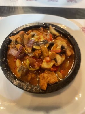 Vegan osmanish. This has to be some of the best vegan food I’ve ever had  at Cozy Alanya in Alanya