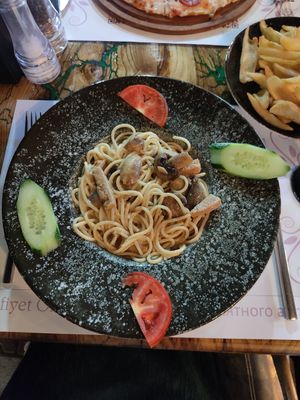 Vegan carbonara 🍝 at Cozy Alanya in Alanya