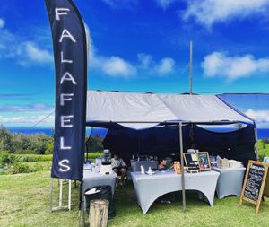 Egyptian Falafel food booth Wednesday and Saturday @ Paniolo Heritage Center @ Pukalani Stables  #Veganuary at Ta'ameya & Baladi in Kamuela