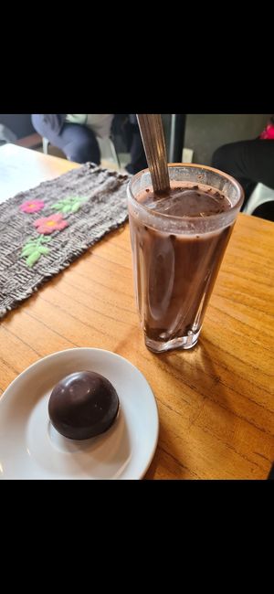 iced chocolate and praliné at Logros Café in Jujuy