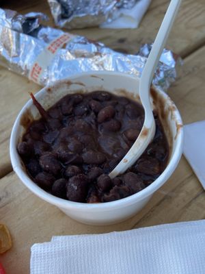 Side of black beans  at Red Dog Saloon in Pioneertown