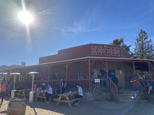 Plenty of outdoor seating (and a few indoor) at Red Dog Saloon in Pioneertown