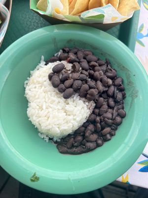 Rice and beans #Veganuary at Cholita Linda in San Francisco