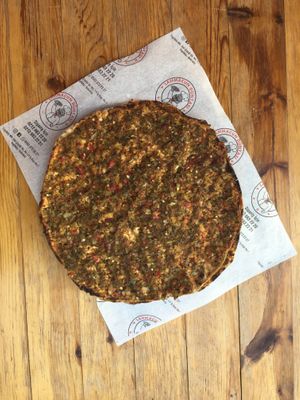 regular vegan lahmacun at Lahmacun Dünyası in Istanbul