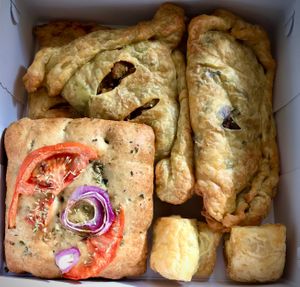 A box of all things savory! at Little Bear in Pireas