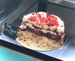 Red velvet cake.  at Little Bear in Pireas