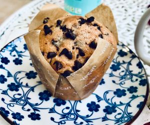 Vanilla chocolate chip muffin! at Little Bear in Pireas