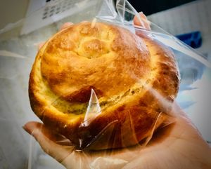 Sweet bread. Wrapped sweetly.  at Little Bear in Pireas