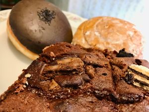 Doughnuts and a brownie! at Little Bear in Pireas