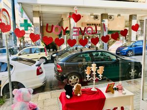 Beautiful Valentine's Day Decor. at Little Bear in Pireas