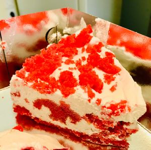 Red Velvet cake. at Little Bear in Pireas