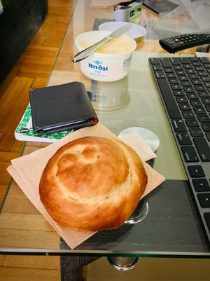 Easter bread. at Little Bear in Pireas