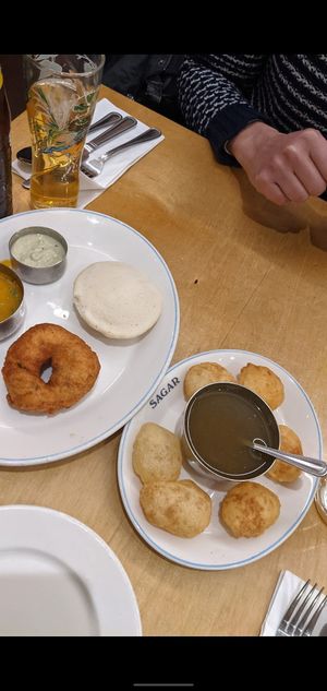 Pani Puri, vada & idly at Sagar Vegan & Vegetarian Restaurant - Covent Garden in London