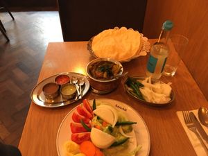 Raw Onions and chilies as side   at Sagar Vegan & Vegetarian Restaurant - Covent Garden in London