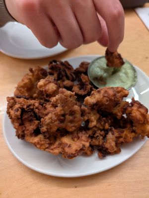 Onion bhaji at Sagar Vegan & Vegetarian Restaurant - Covent Garden in London