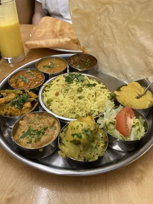Vegan thali  at Sagar Vegan & Vegetarian Restaurant - Covent Garden in London